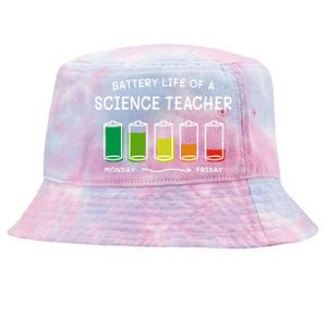 Battery Life Of A Science Teacher Professional Cool Gift Tie-Dyed Bucket Hat