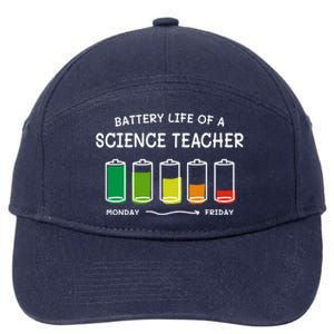 Battery Life Of A Science Teacher Professional Cool Gift 7-Panel Snapback Hat