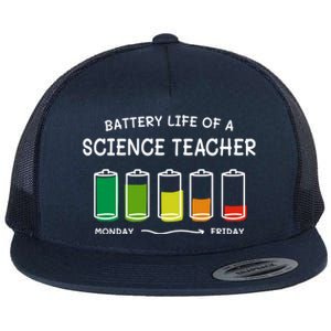 Battery Life Of A Science Teacher Professional Cool Gift Flat Bill Trucker Hat