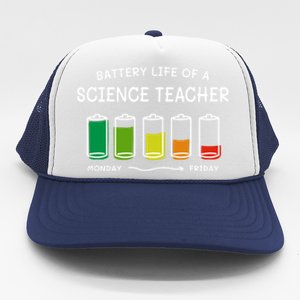 Battery Life Of A Science Teacher Professional Cool Gift Trucker Hat