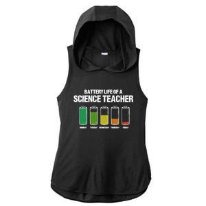 Battery Life Of A Science Teacher Pun Chemistry Teacher Joke Gift Ladies PosiCharge Tri-Blend Wicking Draft Hoodie Tank