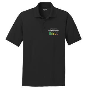 Battery Life Of A Science Teacher Pun Chemistry Teacher Joke Gift PosiCharge RacerMesh Polo