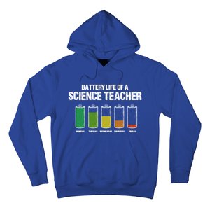 Battery Life Of A Science Teacher Pun Chemistry Teacher Joke Gift Hoodie