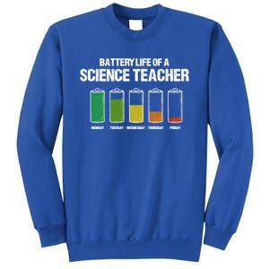 Battery Life Of A Science Teacher Pun Chemistry Teacher Joke Gift Sweatshirt