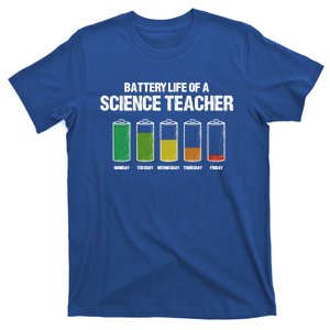 Battery Life Of A Science Teacher Pun Chemistry Teacher Joke Gift T-Shirt