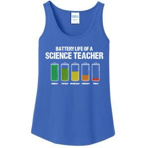 Battery Life Of A Science Teacher Pun Chemistry Teacher Joke Gift Ladies Essential Tank