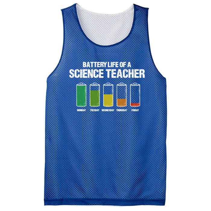 Battery Life Of A Science Teacher Pun Chemistry Teacher Joke Gift Mesh Reversible Basketball Jersey Tank