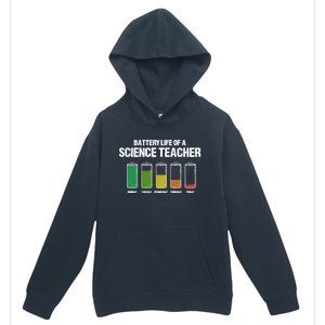 Battery Life Of A Science Teacher Pun Chemistry Teacher Joke Gift Urban Pullover Hoodie