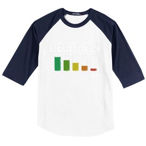 Battery Life Of A Science Teacher Pun Chemistry Teacher Joke Gift Baseball Sleeve Shirt