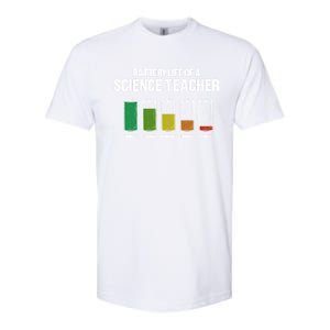 Battery Life Of A Science Teacher Pun Chemistry Teacher Joke Gift Softstyle CVC T-Shirt