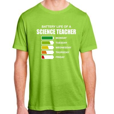 Battery Life Of A Science Teacher Sarcastic Gift Adult ChromaSoft Performance T-Shirt