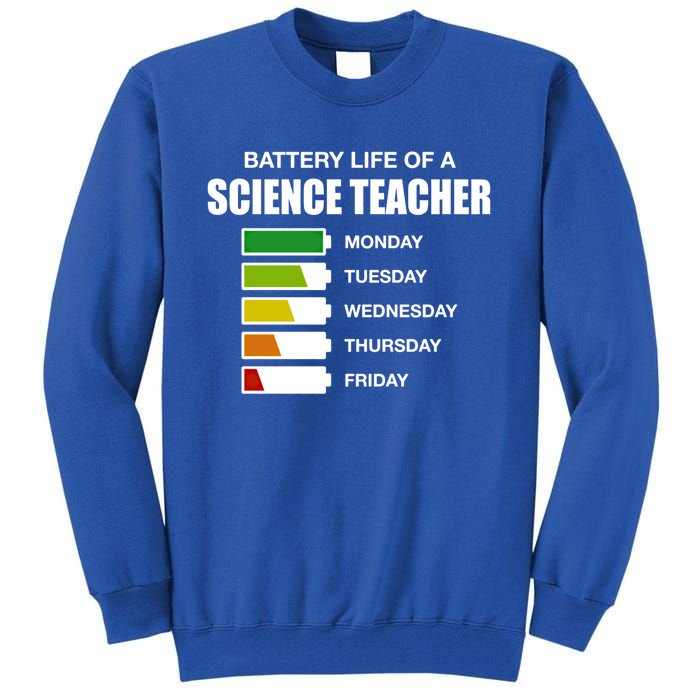 Battery Life Of A Science Teacher Sarcastic Gift Tall Sweatshirt