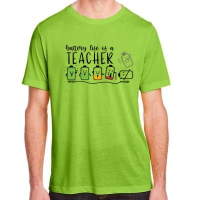 Battery Life Of A Teacher Back To School First Day Of School Cute Gift Adult ChromaSoft Performance T-Shirt