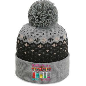 Battery Life Of A Teacher Back To School For Teacher Tee Gift The Baniff Cuffed Pom Beanie