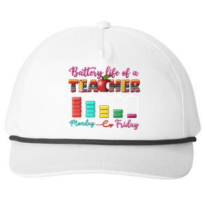 Battery Life Of A Teacher Back To School For Teacher Tee Gift Snapback Five-Panel Rope Hat