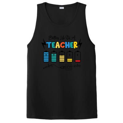 Battery Life Of A Teacher Back To School Teacher Life Gift PosiCharge Competitor Tank