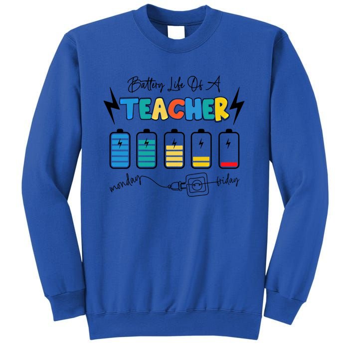 Battery Life Of A Teacher Back To School Teacher Life Gift Sweatshirt