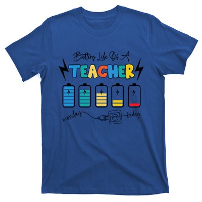 Battery Life Of A Teacher Back To School Teacher Life Gift T-Shirt