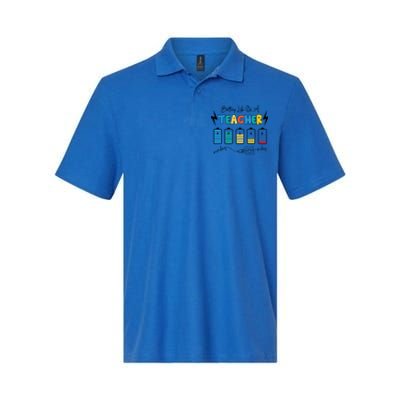 Battery Life Of A Teacher Back To School Teacher Life Gift Softstyle Adult Sport Polo