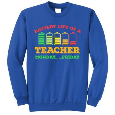 Battery Life Of A Teacher Battery Teacher Battery Life Cool Gift Sweatshirt