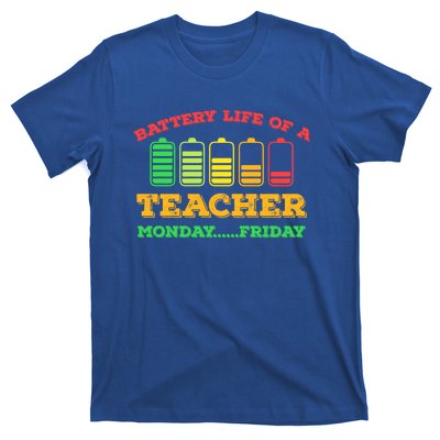 Battery Life Of A Teacher Battery Teacher Battery Life Cool Gift T-Shirt