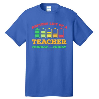 Battery Life Of A Teacher Battery Teacher Battery Life Cool Gift Tall T-Shirt