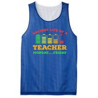 Battery Life Of A Teacher Battery Teacher Battery Life Cool Gift Mesh Reversible Basketball Jersey Tank