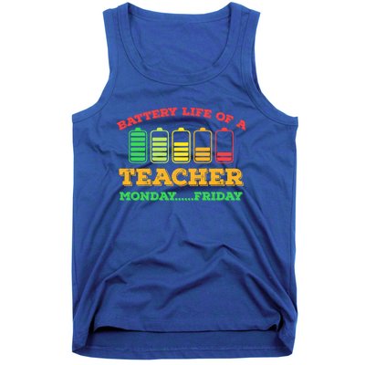 Battery Life Of A Teacher Battery Teacher Battery Life Cool Gift Tank Top