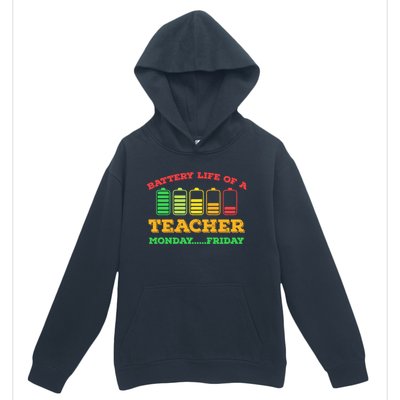 Battery Life Of A Teacher Battery Teacher Battery Life Cool Gift Urban Pullover Hoodie