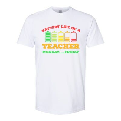 Battery Life Of A Teacher Battery Teacher Battery Life Cool Gift Softstyle CVC T-Shirt