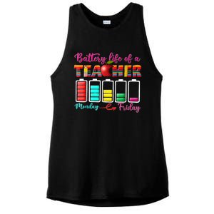 Battery Life Of A Teacher Best Teacher Serape Teacher Great Gift Ladies PosiCharge Tri-Blend Wicking Tank