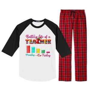 Battery Life Of A Teacher Best Teacher Serape Teacher Great Gift Raglan Sleeve Pajama Set