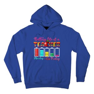 Battery Life Of A Teacher Best Teacher Serape Teacher Great Gift Hoodie