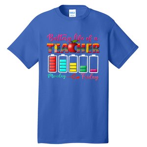 Battery Life Of A Teacher Best Teacher Serape Teacher Great Gift Tall T-Shirt