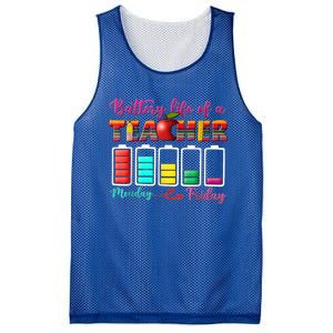 Battery Life Of A Teacher Best Teacher Serape Teacher Great Gift Mesh Reversible Basketball Jersey Tank