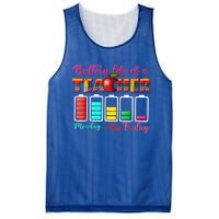 Battery Life Of A Teacher Best Teacher Serape Teacher Great Gift Mesh Reversible Basketball Jersey Tank