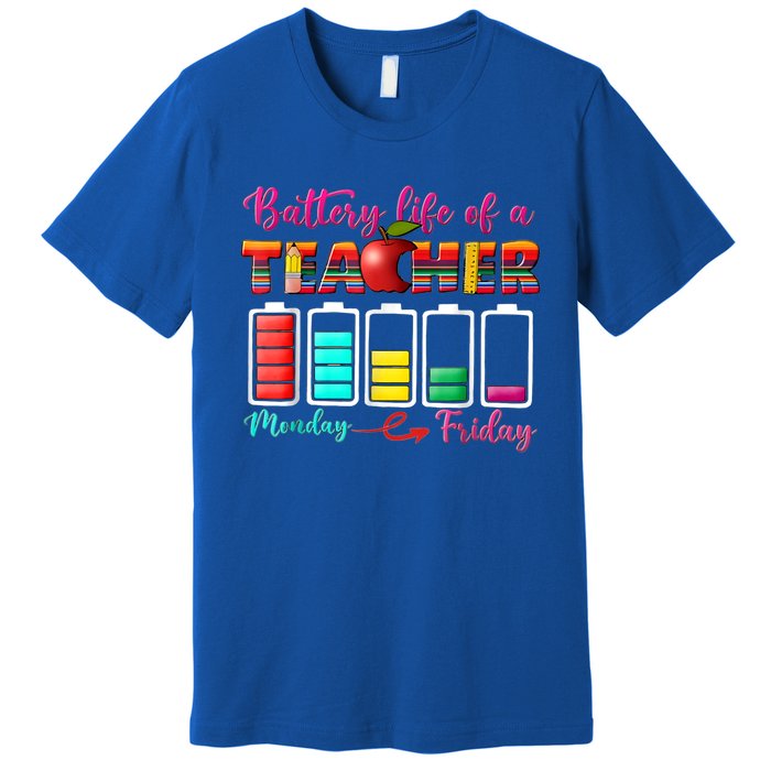 Battery Life Of A Teacher Best Teacher Serape Teacher Great Gift Premium T-Shirt