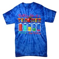 Battery Life Of A Teacher Best Teacher Serape Teacher Great Gift Tie-Dye T-Shirt