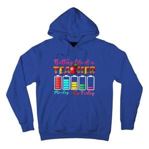 Battery Life Of A Teacher Best Teacher Serape Teacher Great Gift Tall Hoodie