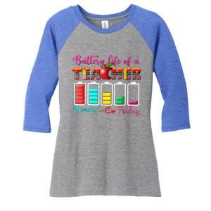 Battery Life Of A Teacher Best Teacher Serape Teacher Great Gift Women's Tri-Blend 3/4-Sleeve Raglan Shirt