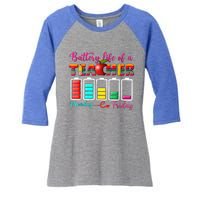 Battery Life Of A Teacher Best Teacher Serape Teacher Great Gift Women's Tri-Blend 3/4-Sleeve Raglan Shirt