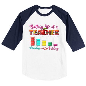 Battery Life Of A Teacher Best Teacher Serape Teacher Great Gift Baseball Sleeve Shirt