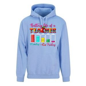 Battery Life Of A Teacher Best Teacher Serape Teacher Great Gift Unisex Surf Hoodie