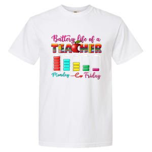 Battery Life Of A Teacher Best Teacher Serape Teacher Great Gift Garment-Dyed Heavyweight T-Shirt