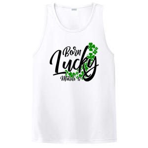 Born Lucky On Saint Patrick's Day Gift March 17th Birthday Meaningful Gift PosiCharge Competitor Tank