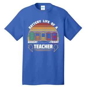 Battery Life Of A Teacher Funny And Cute Gift Tall T-Shirt