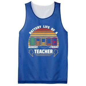 Battery Life Of A Teacher Funny And Cute Gift Mesh Reversible Basketball Jersey Tank