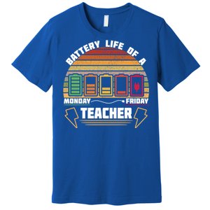 Battery Life Of A Teacher Funny And Cute Gift Premium T-Shirt