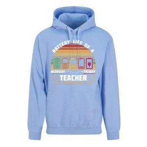 Battery Life Of A Teacher Funny And Cute Gift Unisex Surf Hoodie