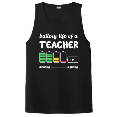 Battery Life Of A Teacher Funny Gift PosiCharge Competitor Tank